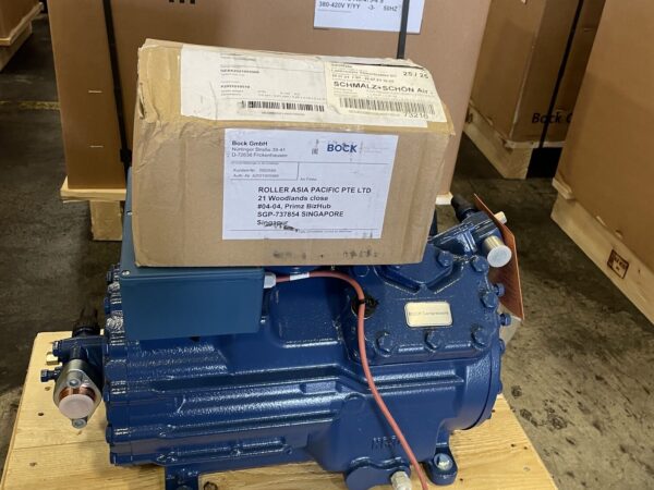Bock HGX44e compressor and packaing Bock Compressor and Bock Compressor Packaging
